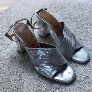 Amazing Zara Woman Silver Heels Size 40